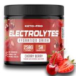 Keto-Pro Keto Electrolytes 250g | Electrolyte Powder Supporting Your Keto Fasting, Health & Fitness Goals | Cherry Berry Flavour