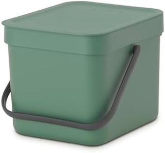 Brabantia Waste Bin Sort and Go 6 Litre Capacity, Fir Green