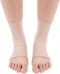 Ankle Protector, Bunga Pads Soft Elastic Ankle Sleeve Silicone Protective Pad Breathable Foot Heel Crack Sock Gel Socks Figure Skating(Curved silicone)