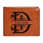 GFTBX Personalized Name RFID Purse for Boys or Men (Tan Color- Men Made Leather)