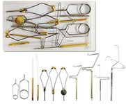 SHADDOCK Fly Fishing Tying Tool Kit Including with Bobbin Finisher Scissors Hackle Hair Stacker Fly Fishing Tying Tools Set (11pcs Fly Tying Tools Kit)