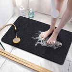 Asvin Soft Textured Bath, Shower, Tub Mat, 24x16 Inch, Phthalate Free, Non Slip Comfort Bathtub Mats with Drain, PVC Loofah Bathroom Mats for Wet Areas, Quick Drying