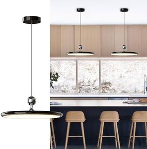 GEADI Kitchen Pendant Lighting Over Island, 1-Light Hanging Light Chandelier Ceiling, Farmhouse Dimmable LED Pendant Lights for Dining Room Hallway