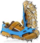 Ice Cleats for Kids, Crampons for Kids Hiking Boots & Shoes, Stainless Steel Anti Slip Traction Cleats, Ice Snow Grips for Ice Fishing, Walking, Hiking &Climbing, Toys for Boys & Girls