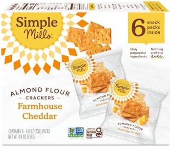 Simple Mills Almond Flour Crackers, Farmhouse Cheddar Snack Packs - Gluten Free, Healthy Snacks, 4.9 Ounce (Pack of 1)