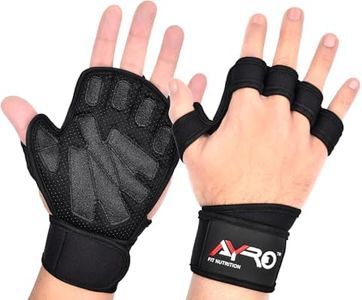 AYRO Workout Gloves | Ventilated Workout Gloves for Men and Women | Weightlifting Gloves | Gym Gloves with Built-in Wrist Wraps for Men and Women-Best for Weightlifting (Black, Medium)