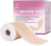 Silicone Scar Tape Scar Sheets - Professional Medical Grade Scar Removal Treatment, Non irritating, Painless for C-Section, Surgical Scars, Burn, Keloid, Acne(1.6” x 60” Roll)