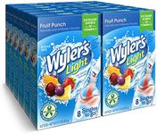 Wyler's Light Singles To Go Powder Packets, Water Drink Mix, Fruit Punch, 8 count/single serving (Pack of 12)