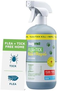 BugMD Pet Safe Flea Spray for Cats & Home | Natural Indoor Flea Killer & Tick Prevention | Plant-Based Flea Treatment for Carpet, Furniture & Cat Trees with Essential Oils