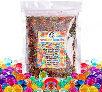 120,000 Pcs Colorful Water Beads Non Toxic, Rainbow Mix Jelly Water Gel Beads for Vases Filler,Plants, Wedding and Home Decoration