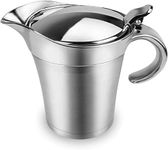 Stainless Steel Gravy Boat Sauce Jug with Lid, Double Wall Insulated, Storage for Gravy or Cream, Used at Home & Kitchen