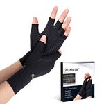 Copper Compression Gloves for Women Men, Fingerless Breathable & Moisture Wicking Arthritis Compression Gloves for Relieving Carpal Tunnel Aches, Rheumatoid Pains, Joint Swell