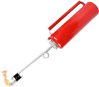 Orvexa Drip Torch for Burning, 5L Double-Bottom Cast Iron Forestry Drip Torch with Big Mouth Opening, Fuel Trap, Check Valve, and Oil-Resistant Gaskets for Controlled Burns and Wildland Fire, Red