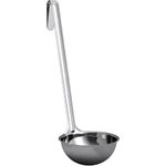 Super Sturdy, Ergonomic 6 Oz. Soup Ladle 1 Pk. Stainless Steel Ladles with Long Handles. Best Kitchen Accessories for Stirring, Portioning and Serving Soups, Chili and Stew in Restaurants and at Home