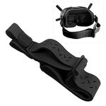 Flight Goggles Headband,Two Point Flight Goggles Headband Detachable Head Strap Compatible with DJI FPV Combo Drone Accessories(Black)