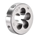 uxcell 1/2-20 UNF Round Die, Machine Thread Right Hand Threading Die, Alloy Tool Steel Screw Thread Cutting Die