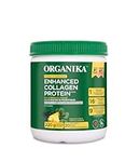 Organika Enhanced Collagen Protein Power Greens - with 16 organic fruits and vegetables, and 1 billion CFU of Probiotics- Pineapple Punch Flavour, 220g