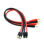 OliRC 2pcs Traxxas TRX Connector Plug to 4mm Banana Plugs Battery Charge Lead Adapter Cable 12awg 30cm