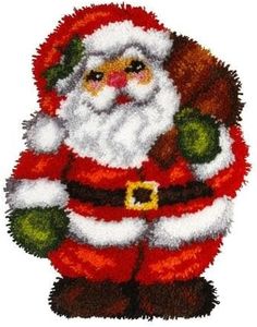 Wizardi Latch Hook Cushion kit "Santa Claus" 4095 Orchidea