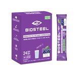 BioSteel Hydration Mix, Great Tasting Hydration with Zero Sugar, and No Artificial Flavours or Preservatives, Grape Flavour, 24 Single Serving Packets