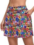 CHICHO Skorts Skirts for Women,Misses High Waist Skirt Lightweight Tennis Dress with Pockets Breathable Golf Skirt UPF 50+ Quick Dry Athletic Skort Dating Night Wear