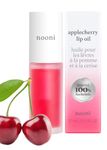 Nooni Korean Lip Oil - Applecherry | Gift, Moisturizing, Glowing, Revitalizing, and Tinting for Dry Lips with Cherry Extract, [Pink] 0.12 Fl Oz