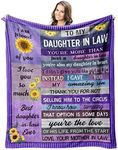 Peliny Chrid Daughter in Law Gifts Throw Blankets 60" X 50" - Gifts for Daughter in Law - Christmas Daughter in Law Gift Ideas - Mothers Day Birthday Gifts from Daughter in Law - Bonus Daughter Gifts