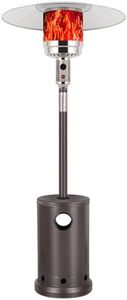 Patio Heater, BILT HARD 50,000 Patio Heater for Outdoor Use With Table Design, Double-Layer Stainless Steel Burner & Wheels, Tip-over Protection, Outdoor Heaters for Home and Commercial - Bronze