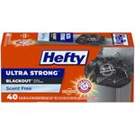 Hefty Ultra Strong Tall Kitchen Drawstring Trash Bags, Blackout, 40 Count 1