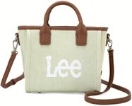 Lee Tote Bag for Women Large Shoulder Bag Denim Handbag Chain Strap and Small Crossbody Purse, Small-lee-beige