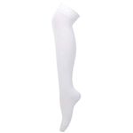 Bonjour Girls Cotton Formal Knee Length Stockings For School In Single-White