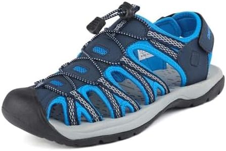 DREAM PAIRS Men's 160912-M-NEW Navy Royal Adventurous Summer Outdoor Sandals Size 9.5 M US