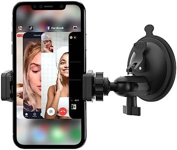 HzTinT Shower Mirror Phone Holder, Suction Cup Mirror Phone Mount for Shower Mirror Bathroom Glass Kitchen Tile, TikTok YouTube Instagram Make Up Vlog Video Content Creator Essentials