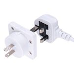 Keple UK to US Adapter England American Socket 3 Pin to 13 Amp 2 Pin Plug Type G to Type A B | International Universal USA Travel Adaptor Adopter | for Mobile Phone Tablet Laptop | 1 x White