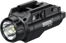 Feyachi HL-20 Pistol Light 1500 Lumen Upgrade LED Weapon Light Compact Rail Mounted Handgun Tactical Flashlight Rail Locating Keys for Picatinny