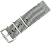 BluShark - Original Collection Military-Style Waterproof Watch Strap, Fits All Timepiece Brands, Durable Nylon Wristwatch Accessories with Stainless Steel Buckle, Gray, 18mm