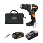 Worx WX102L 20V Power Share 1/2" Cordless Drill/Driver with Brushless Motor