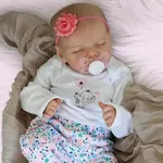 JIZHI Lifelike Reborn Baby Dolls - 17-Inch Baby Soft Body Realistic-Newborn Baby Dolls Full Vinyl Body Poseable Real Life Baby Dolls Girl with Feeding Kit Gift Box for Kids Age 3 +