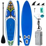 FunWater Stand up Paddle Board Inflatable Non-Slip SUP Paddle Board Inflatable Paddleboard for Adults and Youth with Wide Stable Design