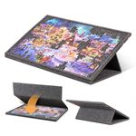 Jigpal 1000 Pieces Tilting Jigsaw Puzzle Board with 2-in-1 Stand and Cover, Felt Jigsaw Storage Table with 3 Angle Adjustable, Lightweight and Portable Puzzle Board for Adult (Without Trays)