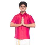 THANGAMAGAN MENS SHIRT P RED SIZE 42