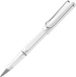 LAMY safari white - Rollerball Pen with ergonomic grip & line width M - for pleasant long writing - made of robust ASA plastic - including rollerball refill LAMY M 63 in blue