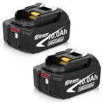 TOPBATT 2X 10.0Ah/10000mAh compatible for Makita 18V Battery BL1850B BL1840 BL1830 BL1850B BL1860B battery with LED indicators