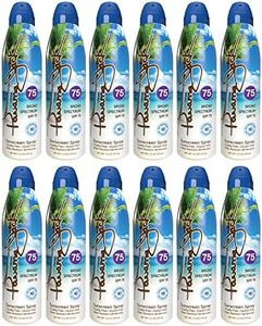Panama Jack Continuous Spray Sunscreen - SPF 75, Broad Spectrum UVA/UVB Protection, PABA, Paraben, Gluten & Cruelty Free, Water Resistant (80 Minutes), 5.5 OZ (5.50 Fl Oz (Pack of 12))
