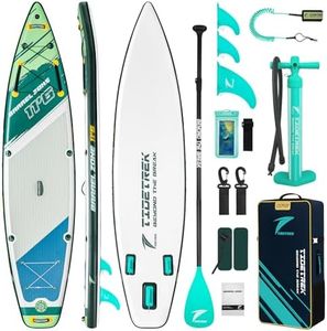 TIDETREK 11'6" Inflatable Stand Up Paddle Boards, Premium SUP Accessories, Non-Slip Comfort Deck for Youth & Adults (Coastal Sage)