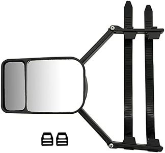 XUKEY Clip-On Towing Mirror, Fits Most Cars,Trucks,Caravans and SUV, Rotates 90 Degrees for Vertical and Horizontal Use