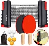 FBSPORT Table Tennis Sets,ping pong set with Carry Bag - 2 Table Tennis Bats + 6 Ping Pong Balls,Instant Indoor Outdoor Table Tennis Portable Travel Ping Pong Ball Set Extendable