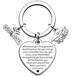 AMZQ Graduation Gifts for Her Inspirational Gifts for Women Class 2024 University Graduation Keyring Present