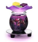 HUNANBANG 3 in 1 Electric Oil Warmer Scented Wax Warmer Candle Wax Melt Warmer Wax Melter Fragrance Wax Burner(LW-Purple2)