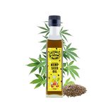 Hemp Puffed Hemp Seed Oil (250ml) | Cold Pressed | Multipurpose Oil | Rich in Omega-3 and Omega-6 | Food Grade | Anti-Inflammatory Benefits | Oil For Glowing Skin | Oil For Hair Fall